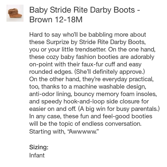Baby Stride Rite Darby Boots - Picture 5 of 6